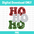 Ho Ho Ho Faux Sequin Applique DIGITAL DOWNLOAD