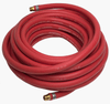 Continental Heavy-Duty All-Weather Rubber Air Hose 1/2-Inch x 25-Ft , USA Made, 1/2 Fitting - Red