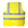 TR Industrial Neon Yellow High Visibility Front Zipper Safety Vest, Size XL