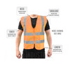 TR Industrial Orange Safety Vest, XXL, 2 Pockets Knitted