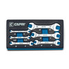 Capri Tools Slim Mini Open End Wrench Set, Metric, 3.2 to 13 mm, 6-Piece