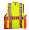 TR Industrial 3M Safety Vest with Pockets and Zipper, Class 2, Size L