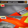 TR Industrial 3M Safety Vest with Pockets and Zipper, Class 2, Size XL