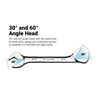 Capri Tools 8 mm Angle Open End Wrench, 30° and 60° angles, Metric