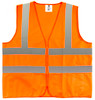 TR Industrial Orange Knitted Safety Vest, Size 4XL, 2-Pocket with Zipper, Pack of 5