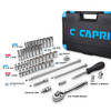 Capri Tools 1/4-Inch Drive Master Socket Set with Ratchets, Adapters and Extensions, 51-Piece