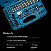 Capri Tools 3/8 in. Drive 12-Point Socket Set, 1/4 to 7/8 in., Shallow and Deep with Ratchet, Extension Bars and Adapters, SAE, 27-Piece