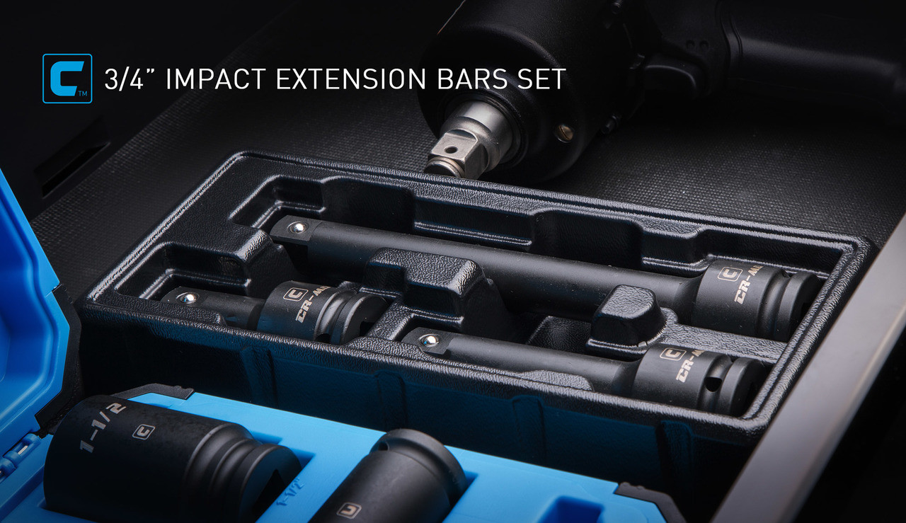 Capri Tools 3/4-Inch Drive Impact Extension Bar Set, CrMo, 3-Piece