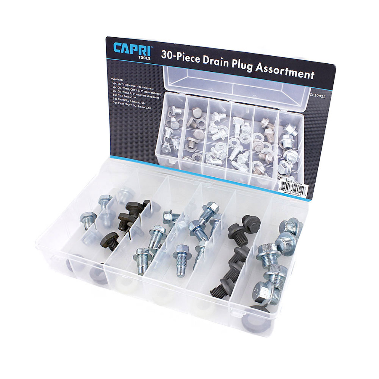 Capri Tools 30-Piece Oil Drain Plug Kit Assortment