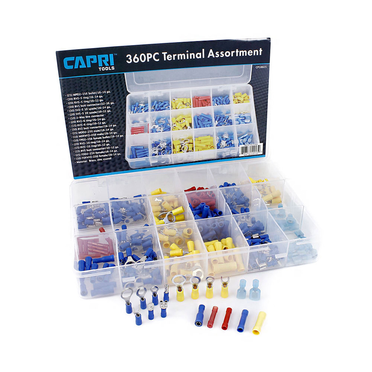 Capri Tools 360-Piece Electrical Terminal Assortment Set