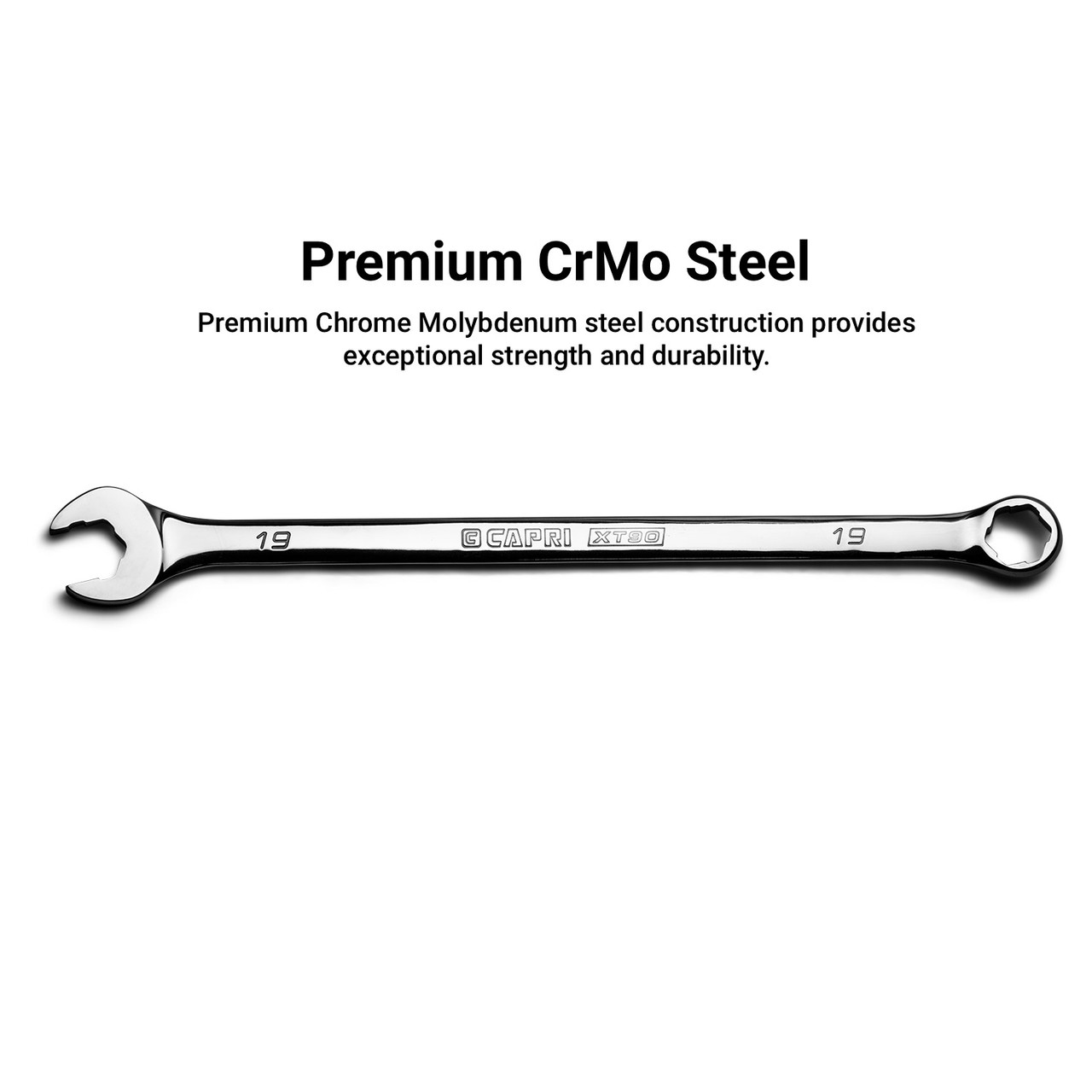 Capri Tools 12 mm WaveDrive Pro Combination Wrench for Regular and Rounded Bolts