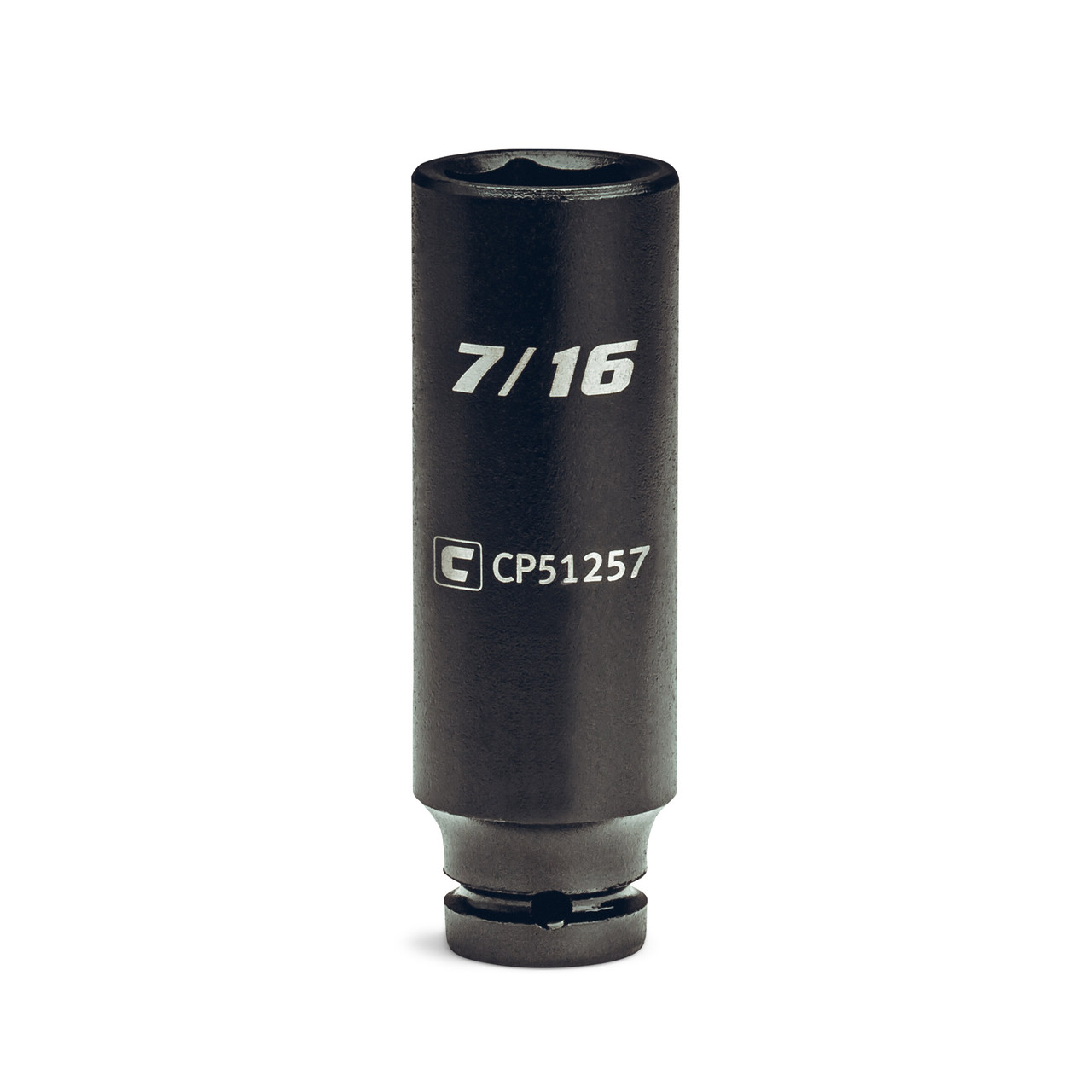 Capri Tools 7/16-Inch Deep Impact Socket, 1/4-Inch Drive, 6-Point, SAE
