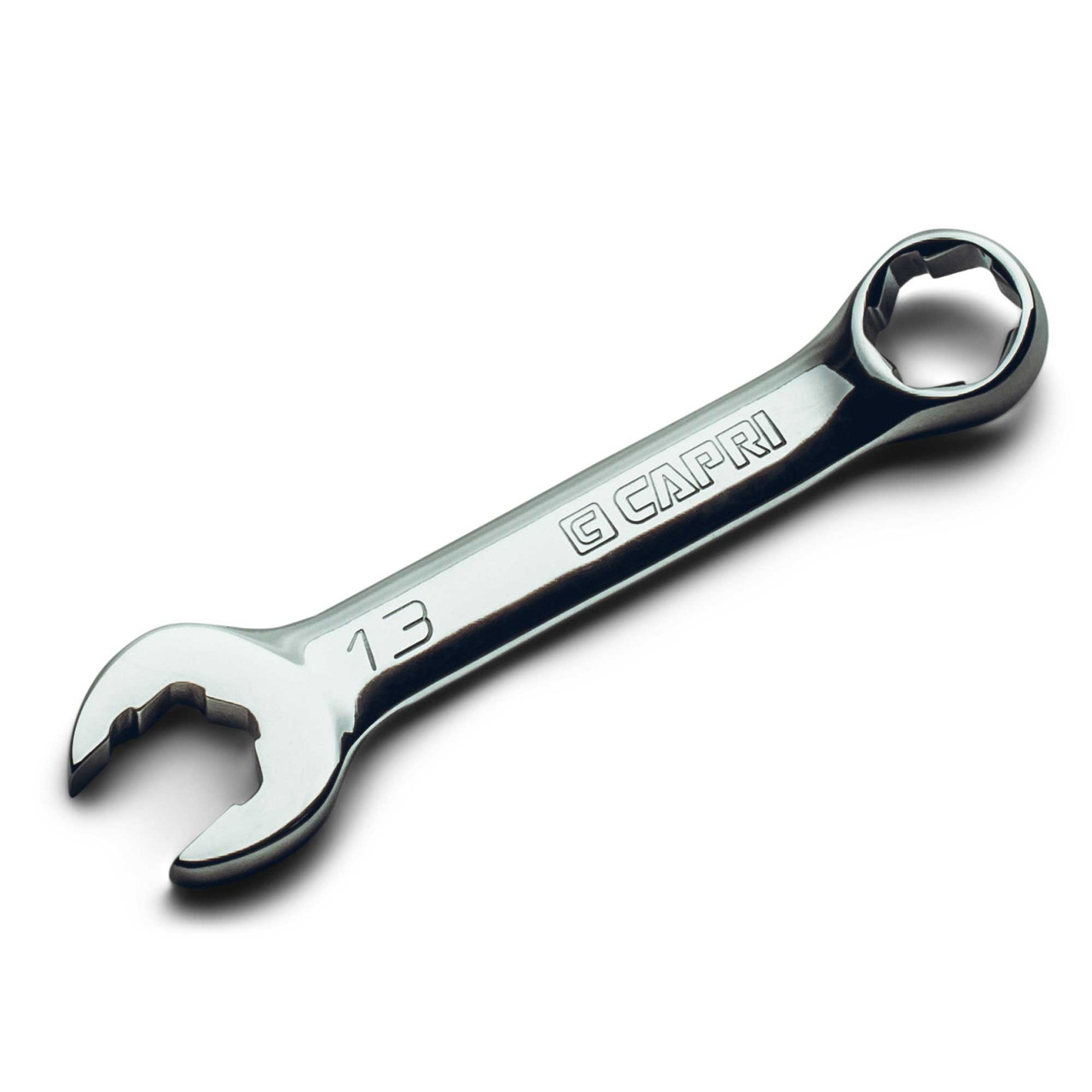 Capri Tools 13 mm WaveDrive Pro Stubby Combination Wrench for Regular and Rounded Bolts