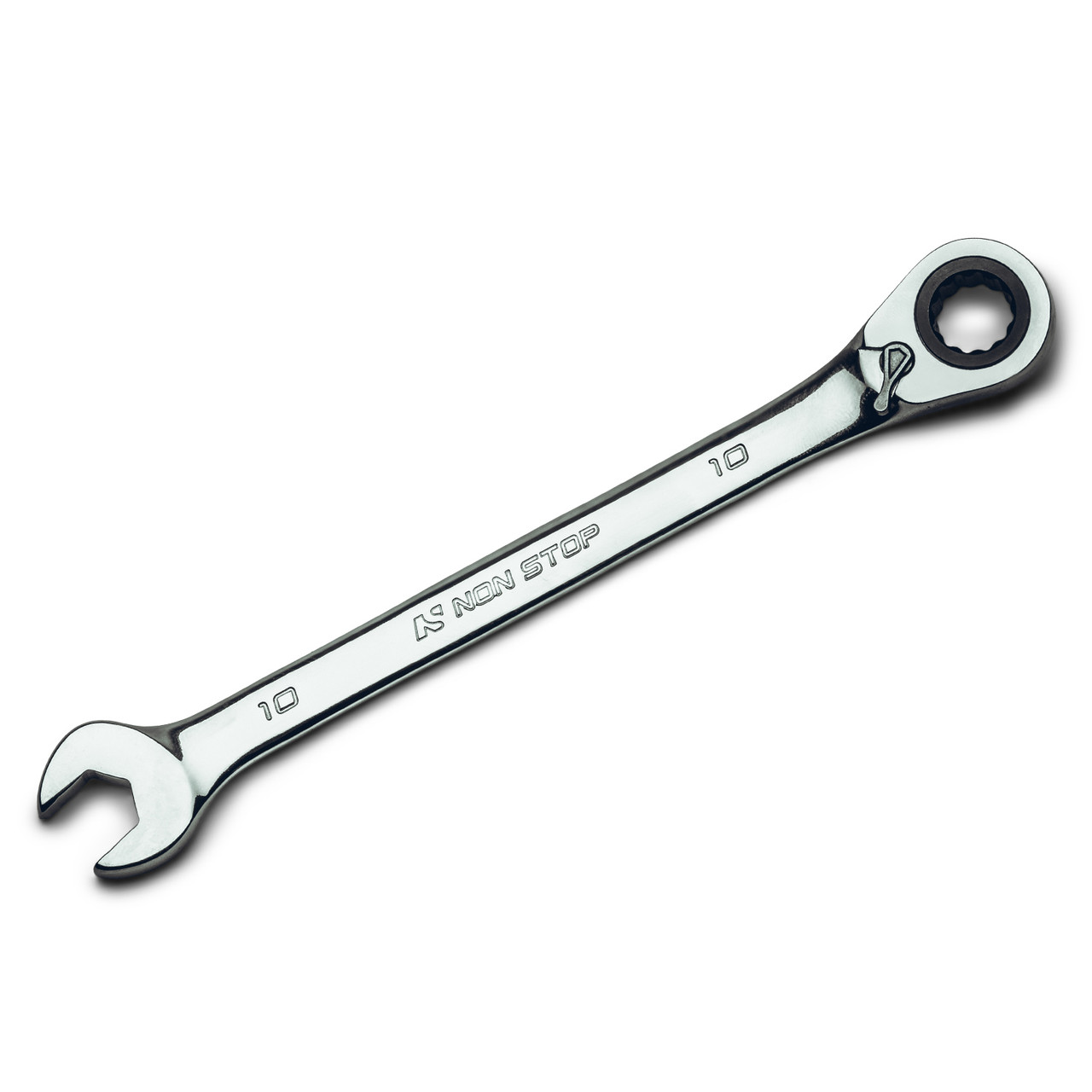 Non Stop 10 mm Ultrafine 120-Tooth Reversible Ratcheting Combination Wrench