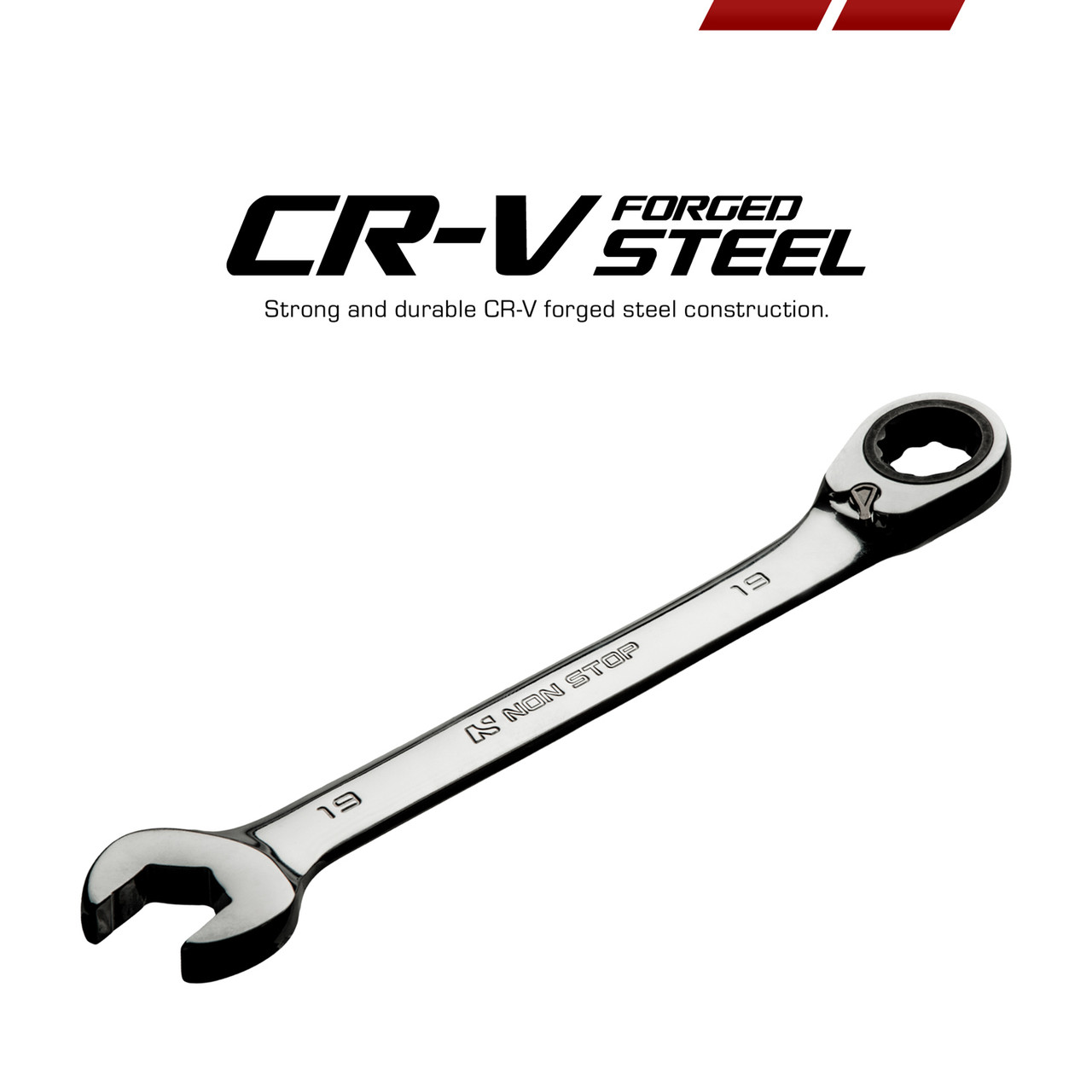 Non Stop 14 mm Ultrafine 120-Tooth Reversible Ratcheting Combination Wrench