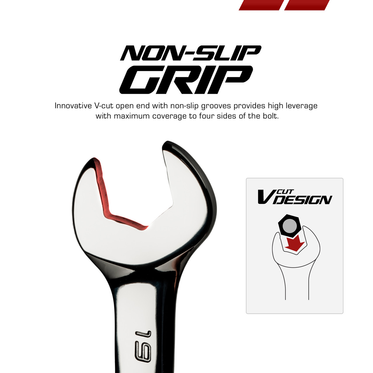 Non Stop 17 mm Ultrafine 120-Tooth Reversible Ratcheting Combination Wrench