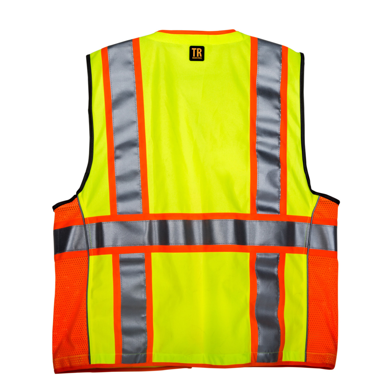 TR Industrial 3M Safety Vest with Pockets and Zipper, Class 2, Size XL