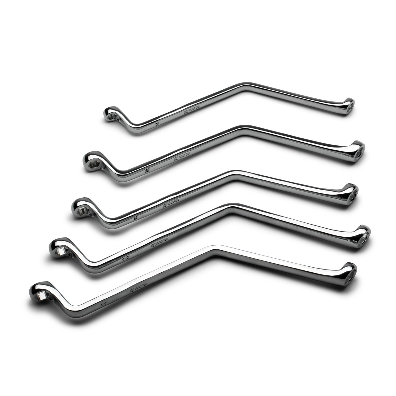 Capri Tools Brake Bleeder Wrench Set, Angled Double Box End, 7 to 11 mm, 5-Piece, Metric