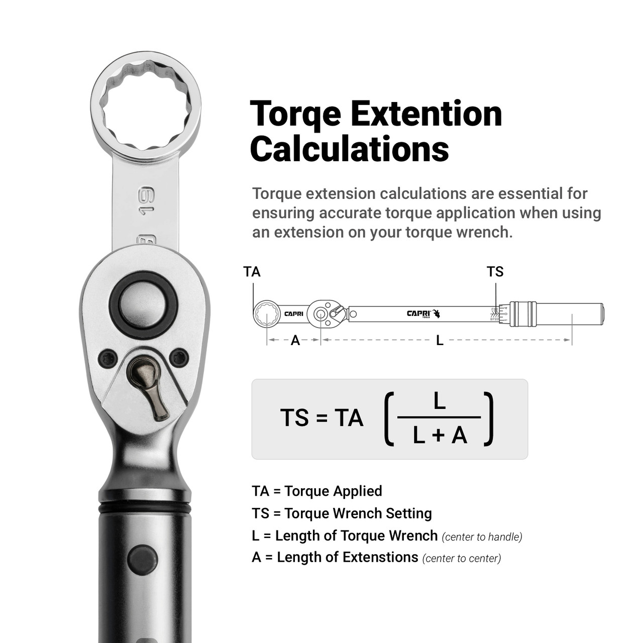 Capri Tools 1/2 in. Drive 16 mm Torque Adapter, 12-Point Box End