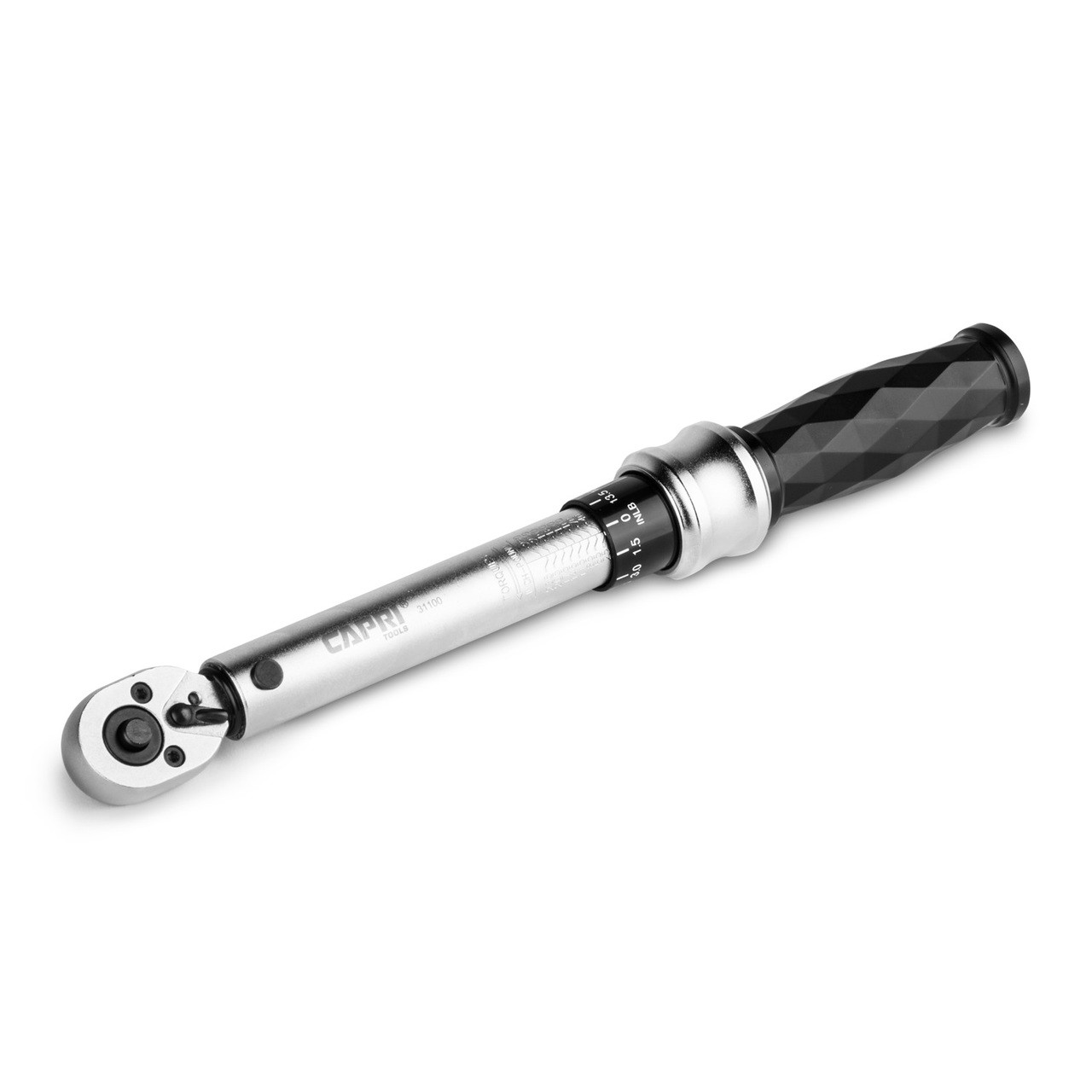 Capri Tools 55-250 Inch Pound Diamond Ergonomic Grip Torque Wrench, 1/4 inch Drive