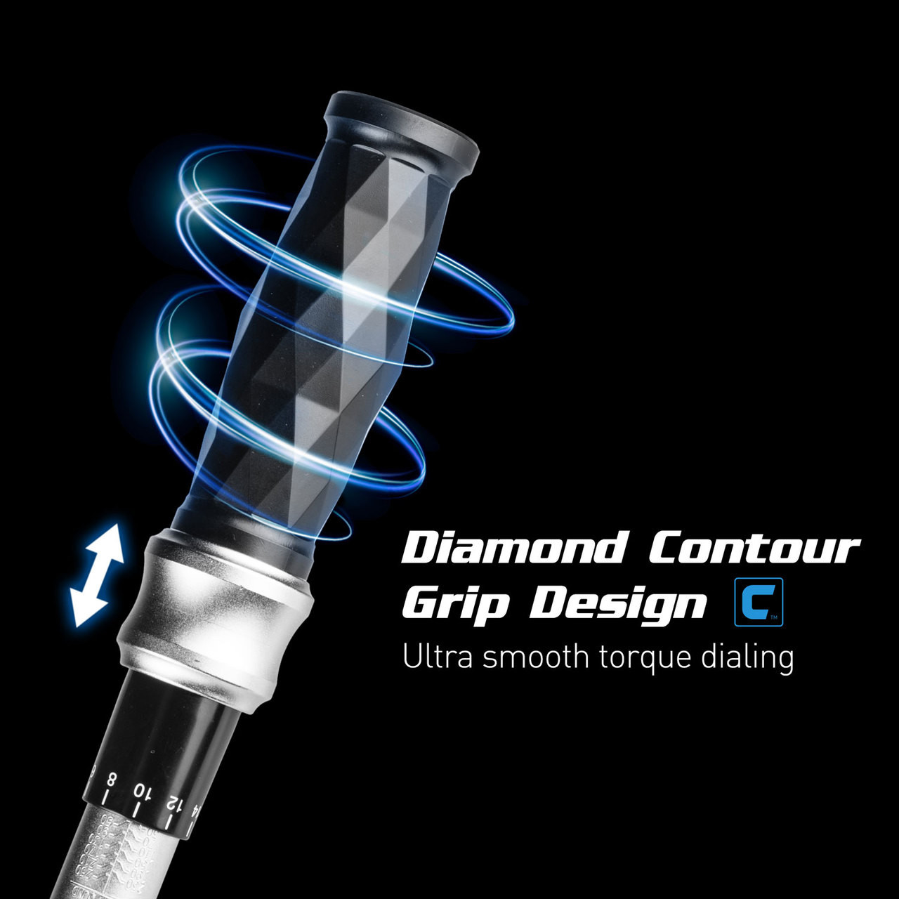 Capri Tools 80-365 Foot Pound Diamond Ergonomic Grip Torque Wrench, 3/4 inch Drive