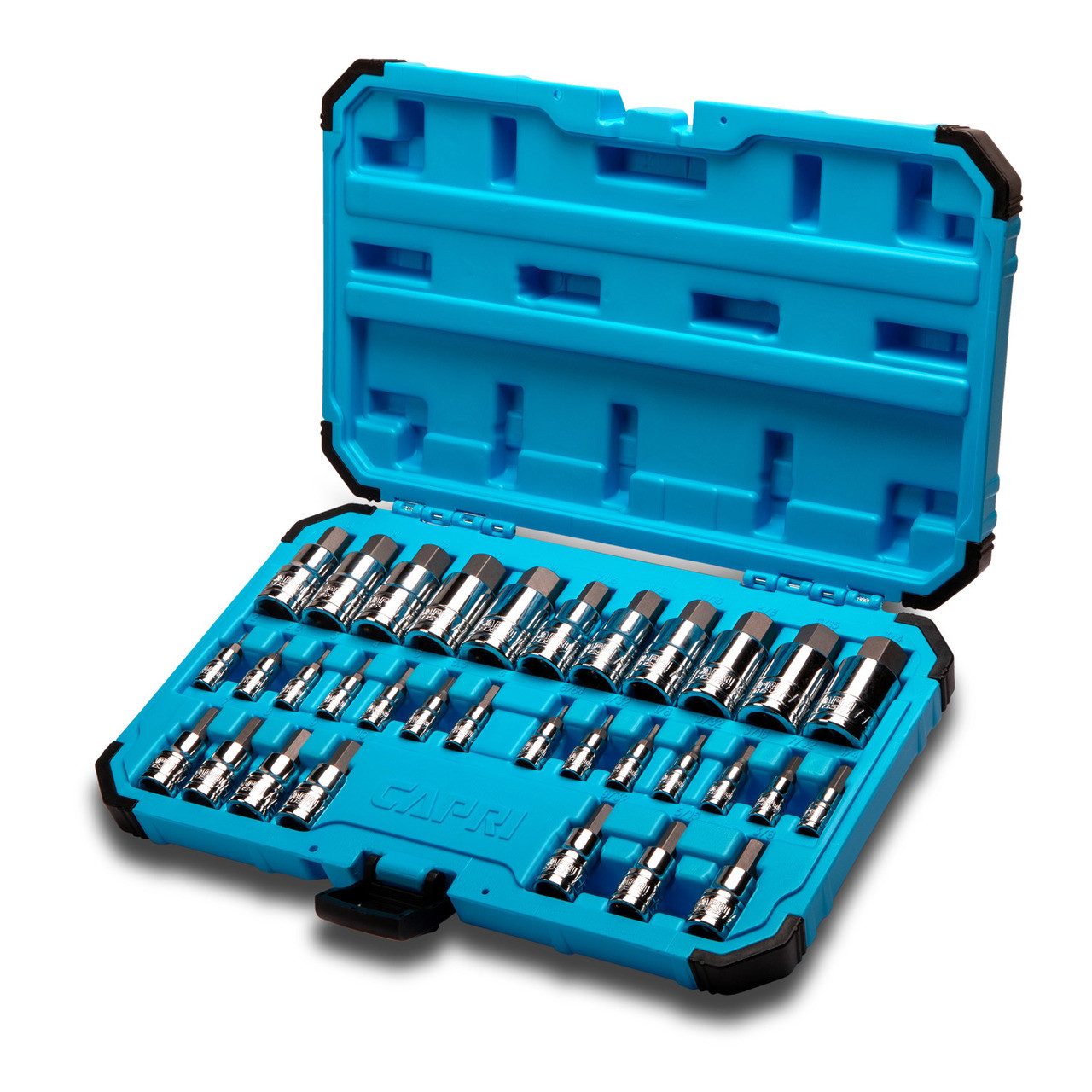 Capri Tools Master Hex Bit Socket Set, Metric/SAE 32-Piece