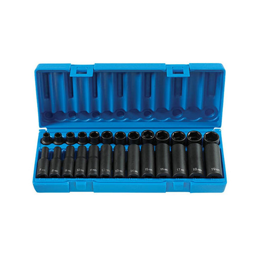 Grey Pneumatic 3/8-Inch Drive Std Deep Length Metric Master Set, 26-Piece