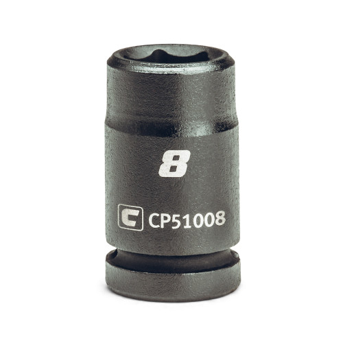 Capri Tools 8 mm Shallow Impact Socket, 1/4-Inch Drive, 6-Point, Metric