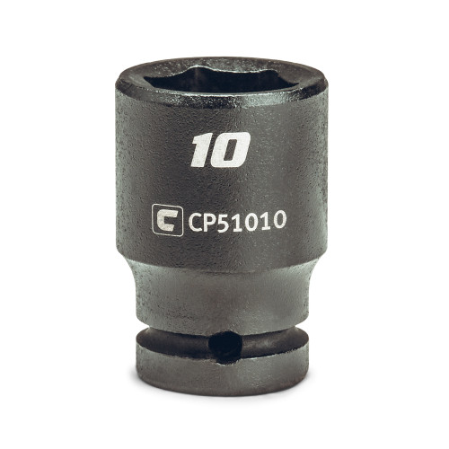 Capri Tools 10 mm Shallow Impact Socket, 1/4-Inch Drive, 6-Point, Metric