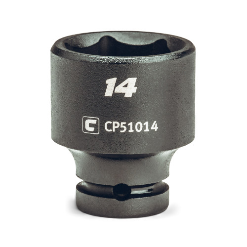 Capri Tools 14 mm Shallow Impact Socket, 1/4-Inch Drive, 6-Point, Metric