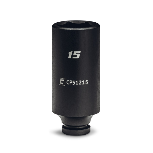 Capri Tools 15 mm Deep Impact Socket, 1/4-Inch Drive, 6-Point, Metric