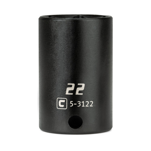 Capri Tools 3/8 in. Drive 22 mm Semi-Deep Impact Socket