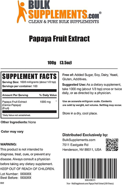 BULKSUPPLEMENTS.COM Papaya Extract Powder