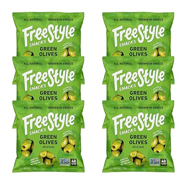 Freestyle Snacks Olive Packs - Bundle of 3 Flavors - Lemon Garlic, Original, Hot & Spicy