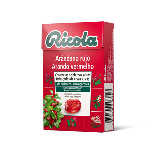 Ricola caramelos sin azúcar 50 g arándano rojo