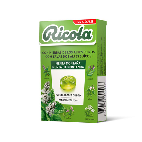 Ricola caramelos sin azúcar 50 g menta montaña