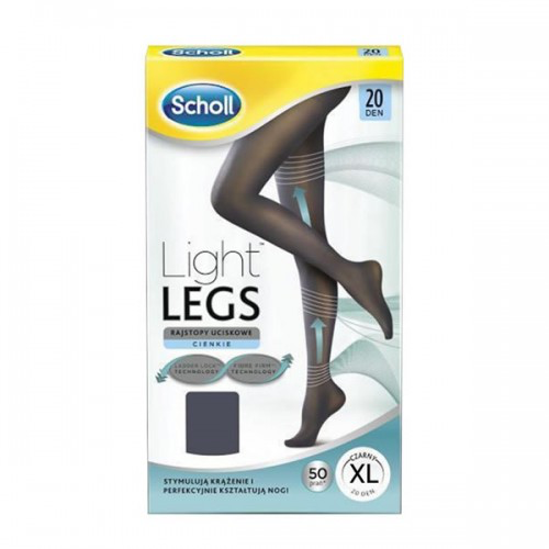 Dr. scholl light legs 20 den talla xl-negro