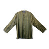 Textured Silk Stand Collar Button Down- Front