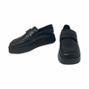 Simon Miller Black Vegan Leather Platform Loafers-Full