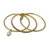 Sole Society Gold and Multicolor Rhinestone Triple Bangle Set-Thumbnail