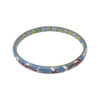 Floral Cloisonne Blue Enamel Bangle Bracelet-Thumbnail