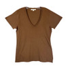 Nili Lotan Carol V Neck T-Shirt-Brown Thumbnail