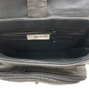 Textured Trim Leather Crossbody Bag-Inside