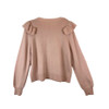 Lilla P Ruffled Front Cashmere Sweater-Back