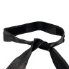 Ruffle Front Self Tie Leather Belt-Back