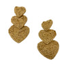 Shashi Isla Raffia Triple Heart Drop Earrings-Thumbnail