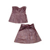 Tanya Taylor Croc Embossed Top and Skirt Set-Thumbnail