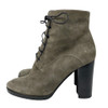 Barneys New York High Heeled Suede Lace Up Bootie-Side