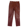 Burgundy Leather Pants-Back