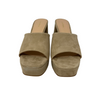And Other Stories Open Toe Slip On Chunky Suede Heels-front